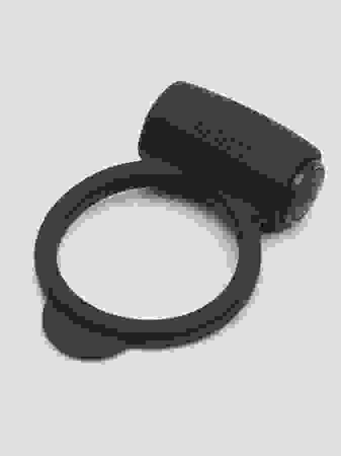 Fifty Shades of Grey Yours and Mine Vibrating Silicone Love Ring, Grey, hi-res